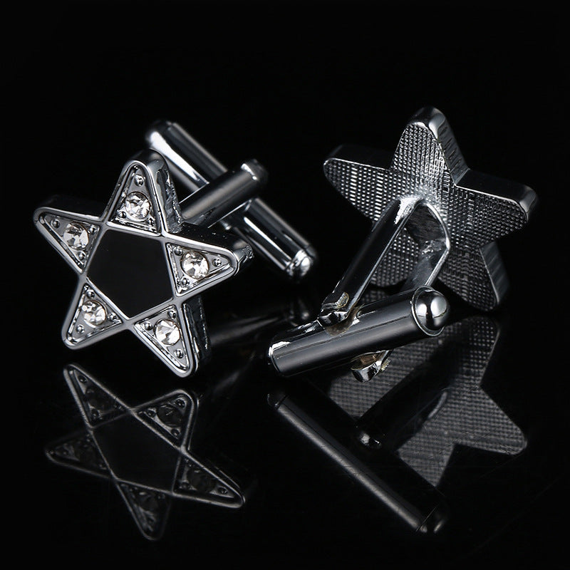 Novel Five-Pointed Star Shape Cufflinks