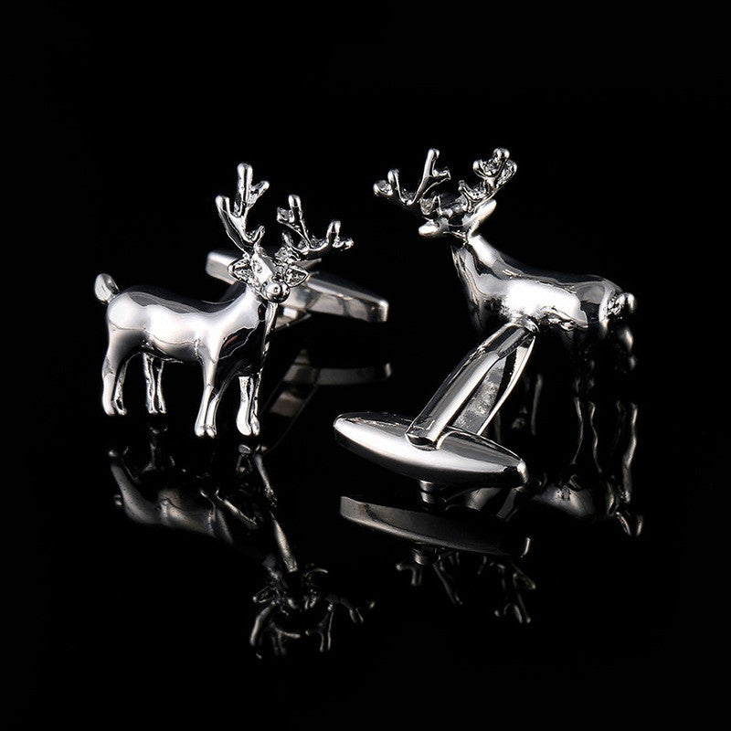 Christmas Fawn Shape Cuff Studs High Quality Dress Cuff Buttons