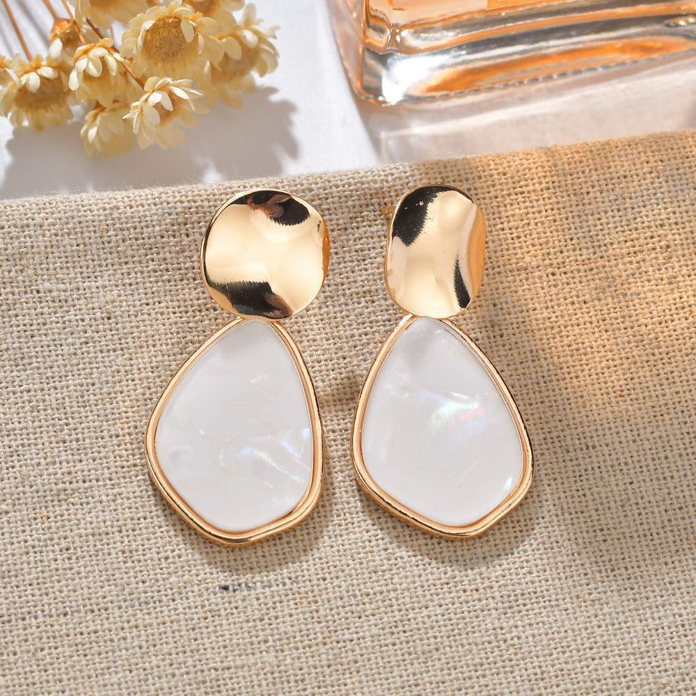 Retro Aimple Sequined Acrylic Earrings Foreign Trade Earrings