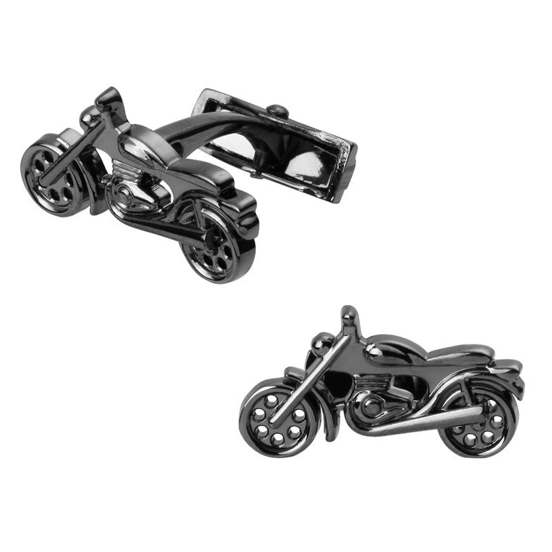 Black Motorcycle Cufflinks French Shirt Men's Cufflinks