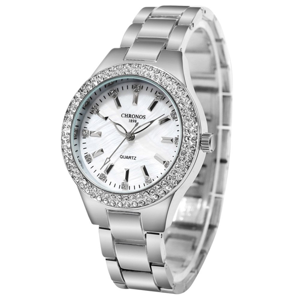 Diamond-studded Non-mechanical Quartz Women's Watch