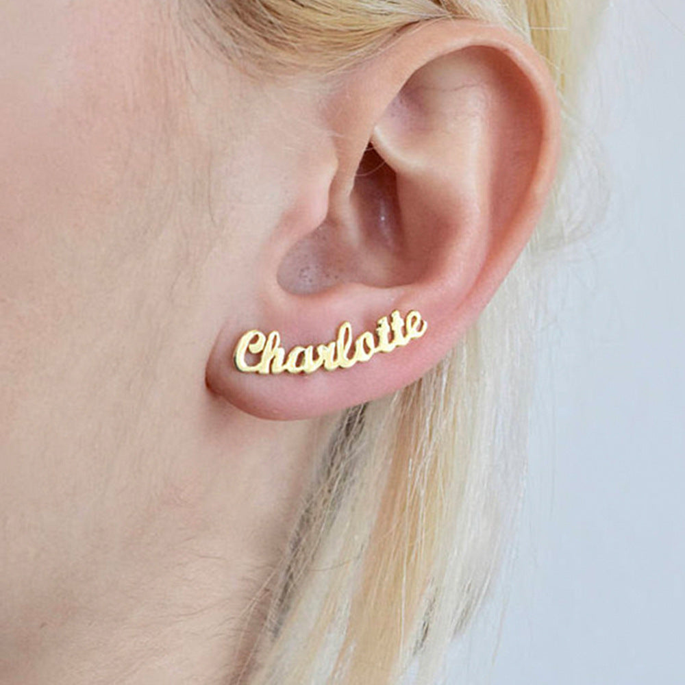 Custom Name Plate Earrings