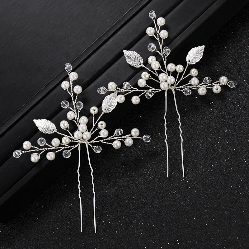 Wedding Jewelry Simple New Bride Headdress Pearl Rhinestone Hairpin Pin Wedding Jewelry Accessories