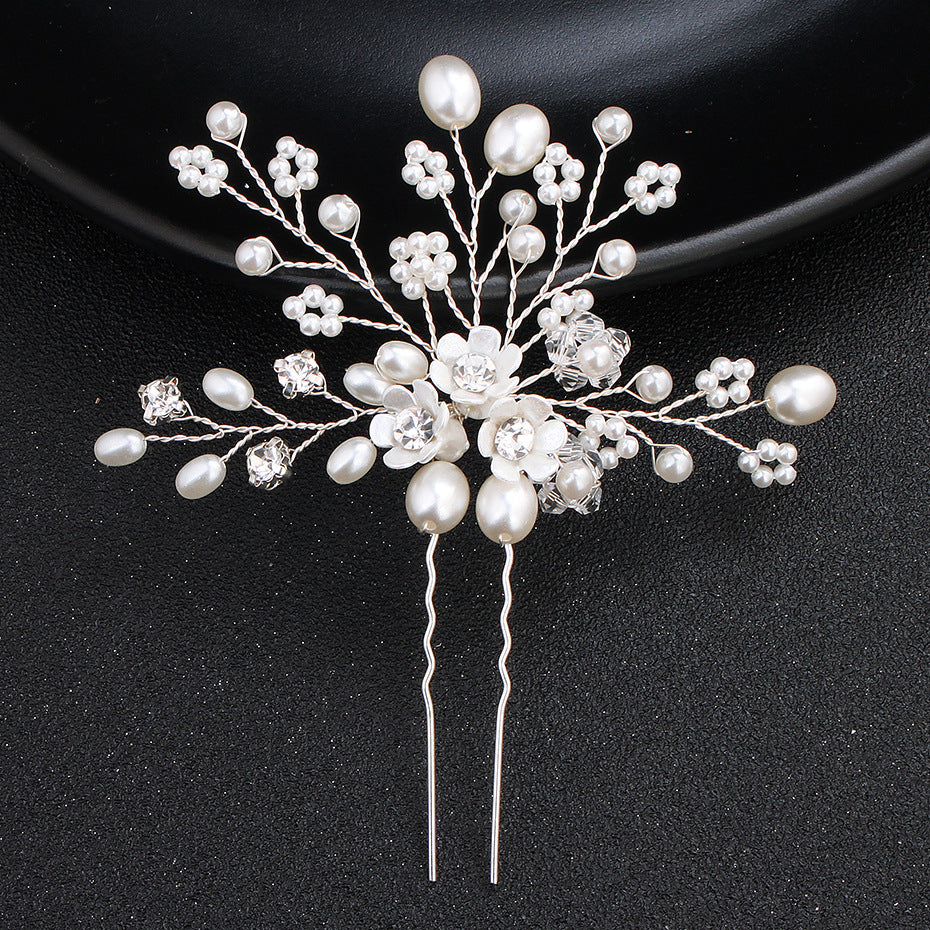 Wedding Jewelry Simple New Bride Headdress Pearl Rhinestone Hairpin Pin Wedding Jewelry Accessories