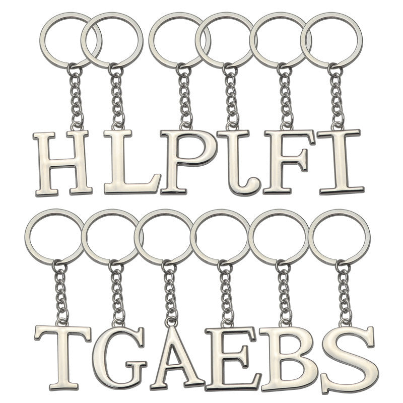 English Alphabet Letter Keychain