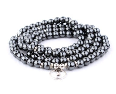 Natural Stone Bead Mala Bracelet