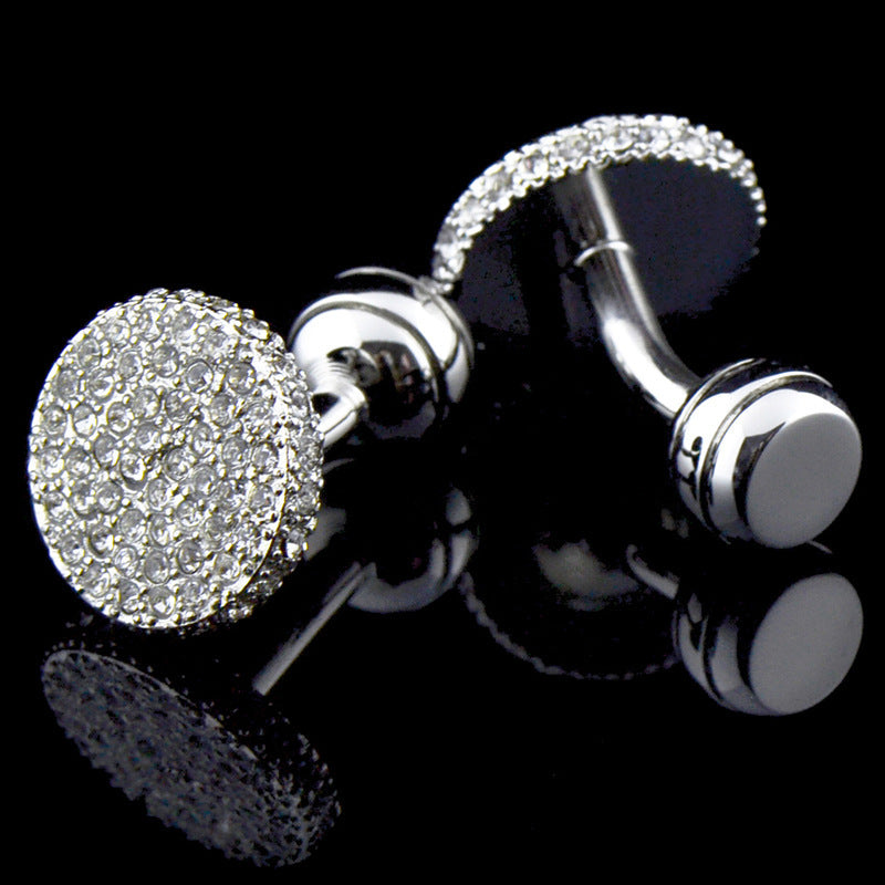 Men's Crystal Full Rhinestone Cufflinks