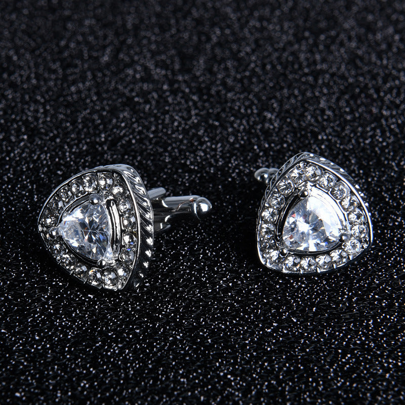 Men's Shirt French Cufflinks Cuff Nails Jewelry Diamond Cuffs