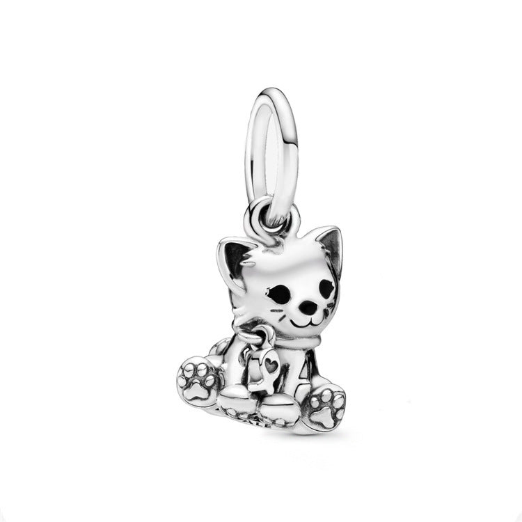 Dog Pendant 925 Silver DIY Labrador Dog Pendant Singapore Cartoon Dog Pug Bracelet Accessories