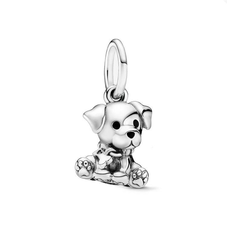 Dog Pendant 925 Silver DIY Labrador Dog Pendant Singapore Cartoon Dog Pug Bracelet Accessories