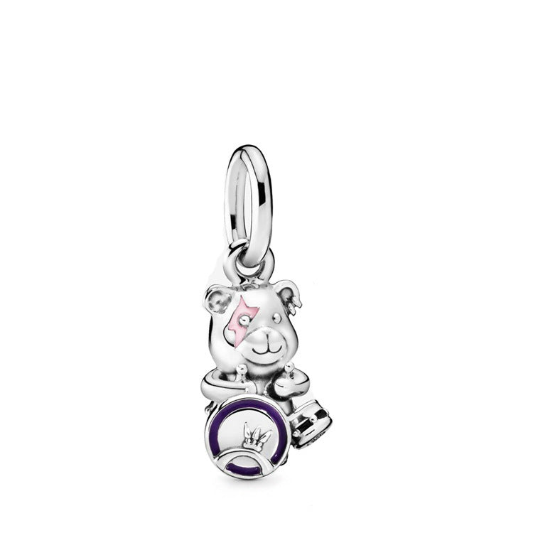 Dog Pendant 925 Silver DIY Labrador Dog Pendant Singapore Cartoon Dog Pug Bracelet Accessories