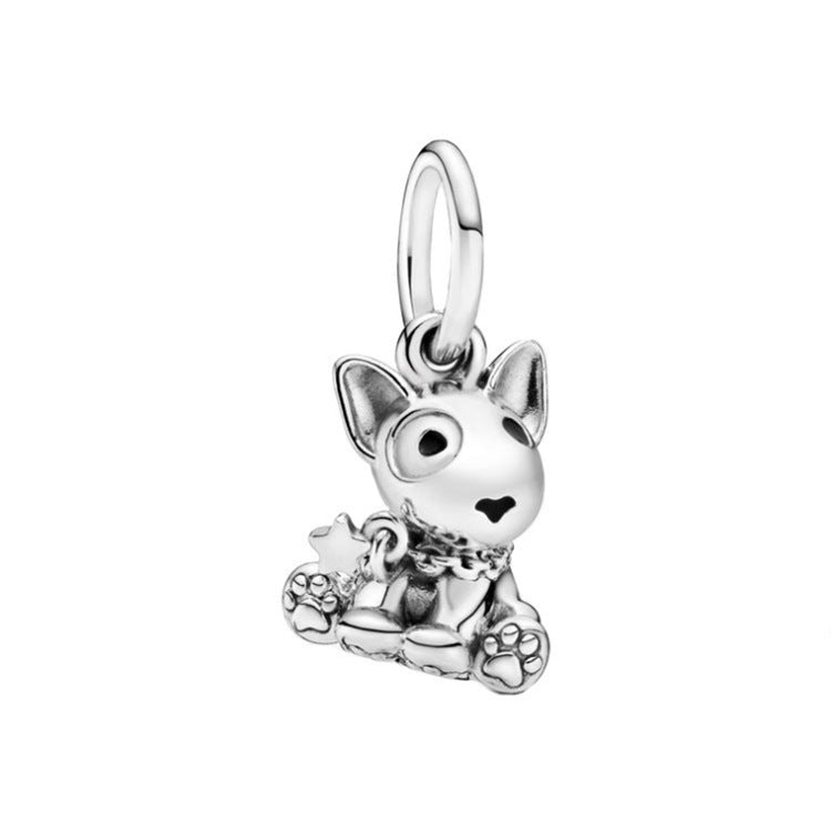 Dog Pendant 925 Silver DIY Labrador Dog Pendant Singapore Cartoon Dog Pug Bracelet Accessories