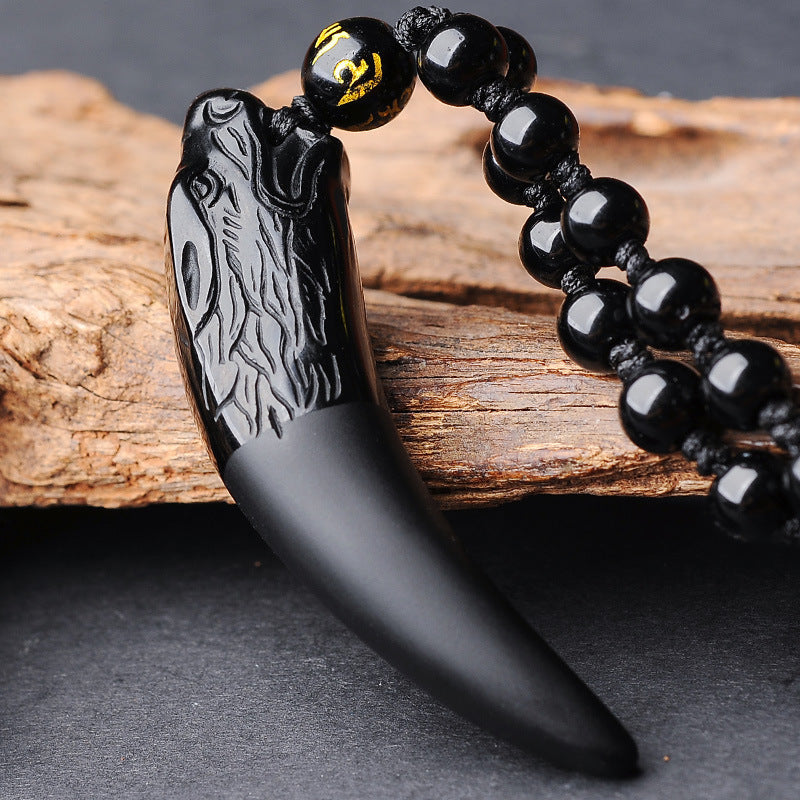 Natural Obsidian Langfang Pendant Obsidian Langfang Pendant Men's Pendant Manufacturer Supply