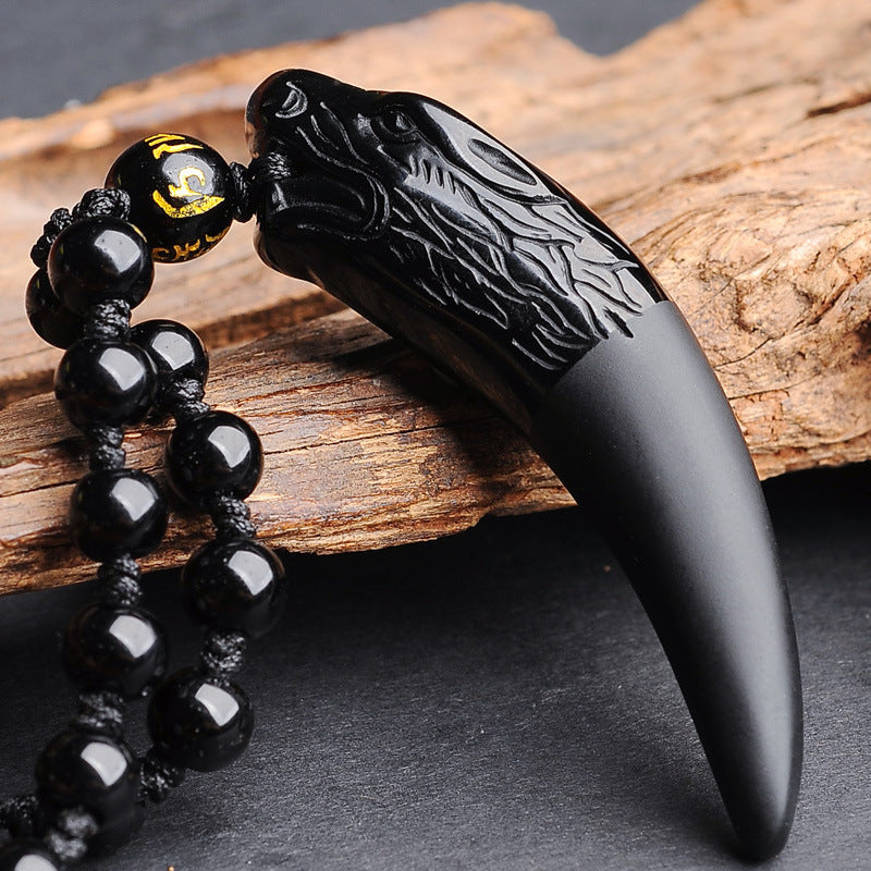 Natural Obsidian Langfang Pendant Obsidian Langfang Pendant Men's Pendant Manufacturer Supply