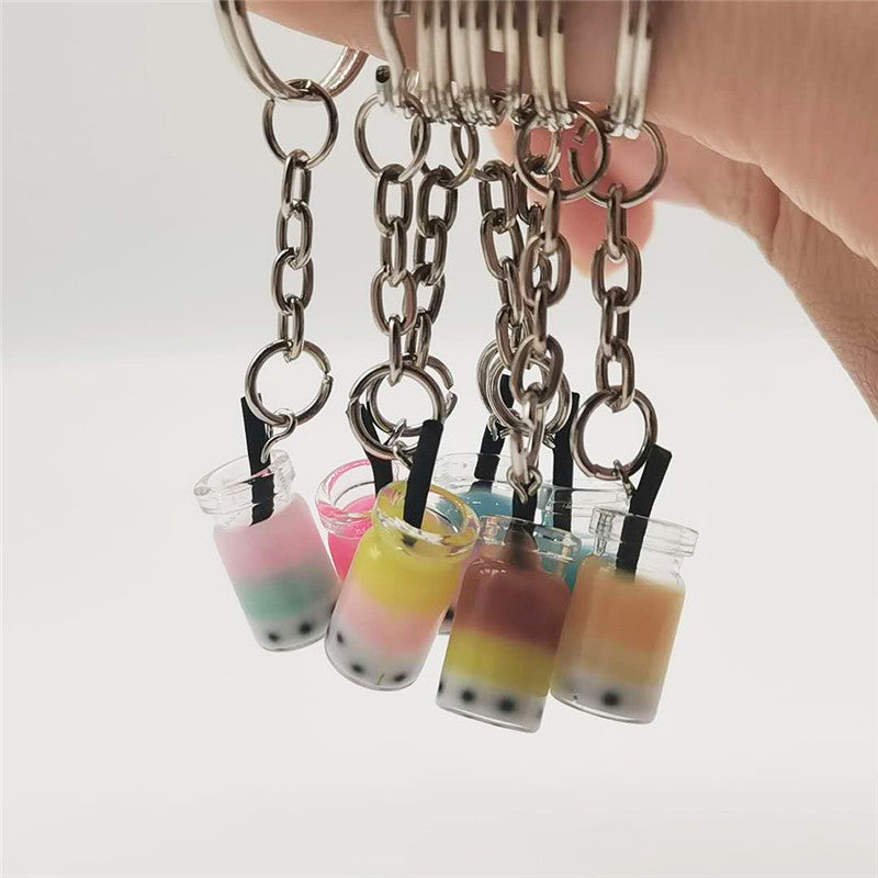 Creative Mini Pearl Milk Tea Keychain