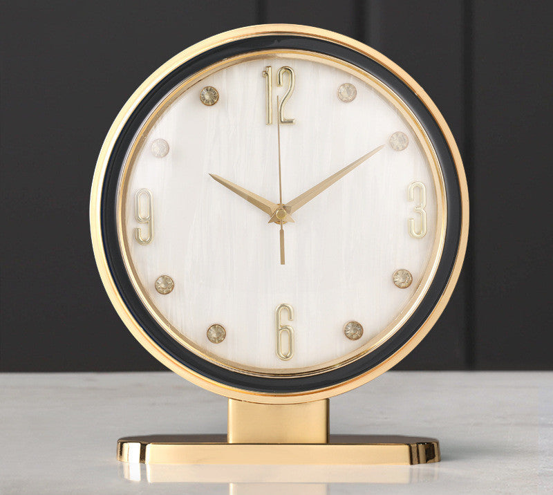 Leather Creative Placement Home Fashion Desk Clock