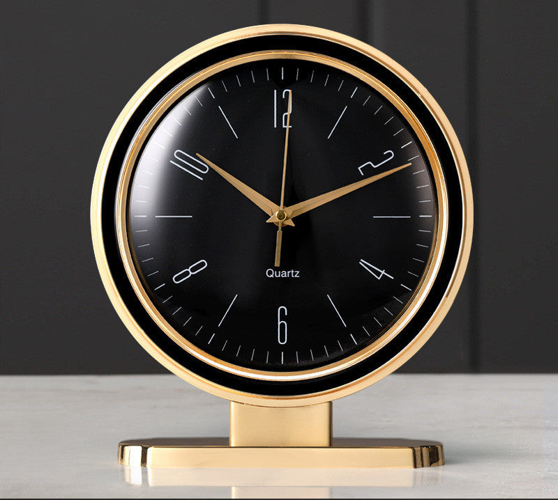 Leather Creative Placement Home Fashion Desk Clock