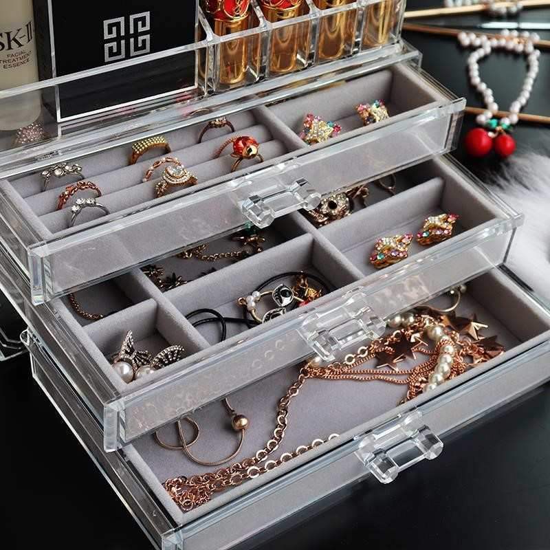 Accessory storage box acrylic jewelry box jewelry earrings