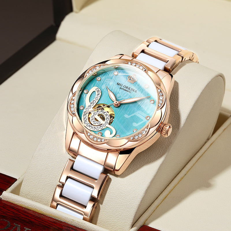 New Designer Mechanical Watches Women Luxury Top Brand Ceramic