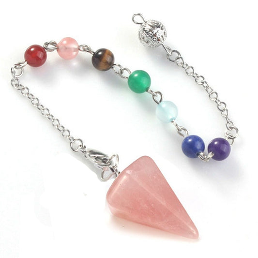 Aura Meditation Stone Jewelry Pendulum Divination Pendant Ling Pendulum Hexagonal Unisex Jewelry