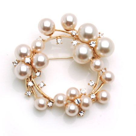 Fashionable High-End Enamel Pearl Brooch With Elegant Dress Brooch For Women