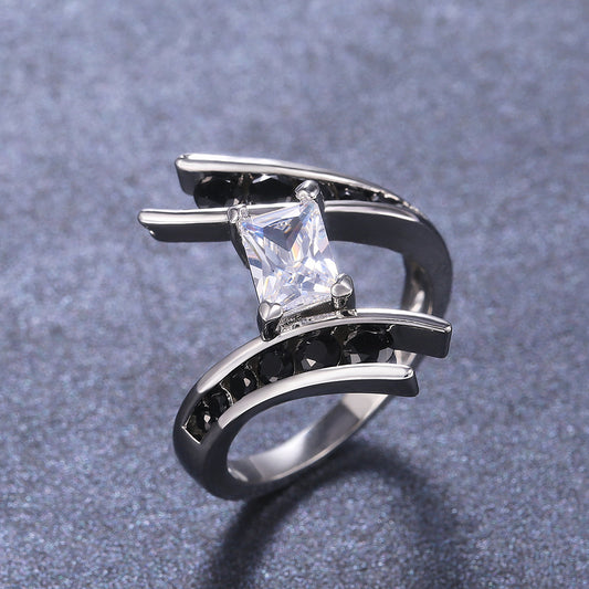 Creative Styling Personality Ladies Ring Exquisitely Inlaid Zircon Party Ring