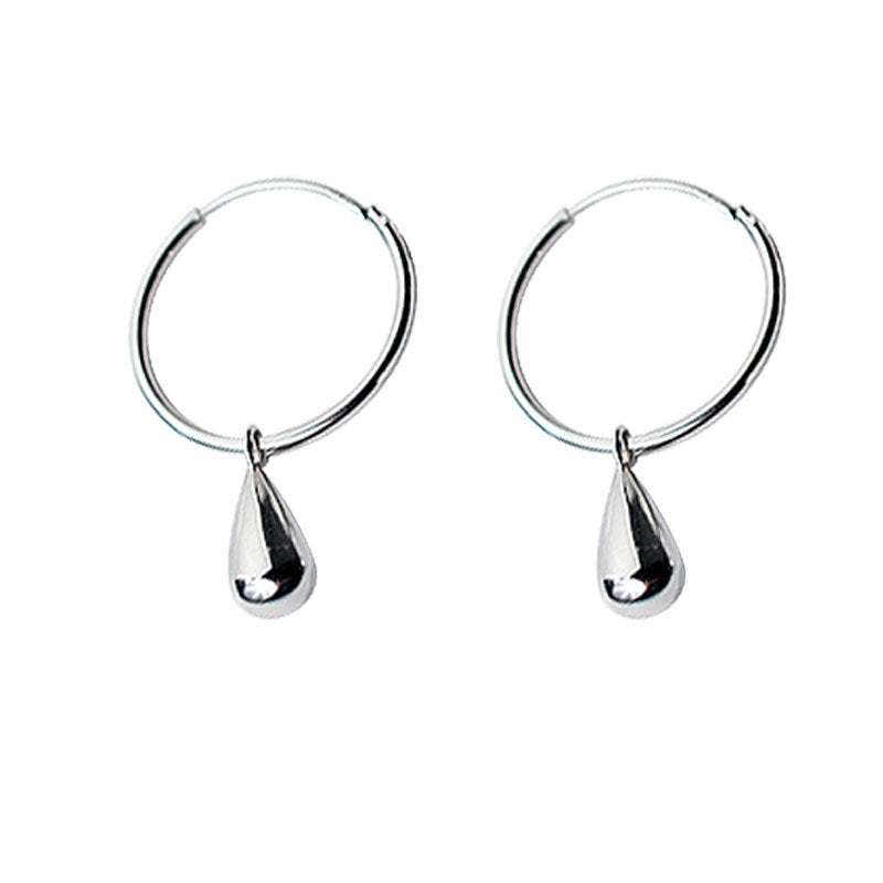 Sterling Silver Earrings Female Temperament Water Drop Earrings Hypoallergenic Earring Earrings