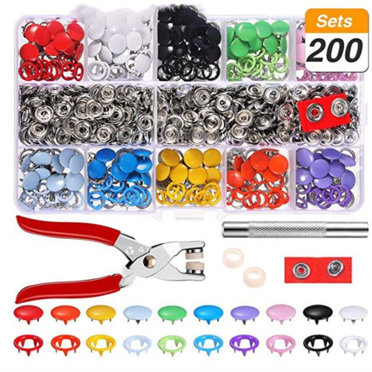 9.5MM Hollow Color Five Prong Button