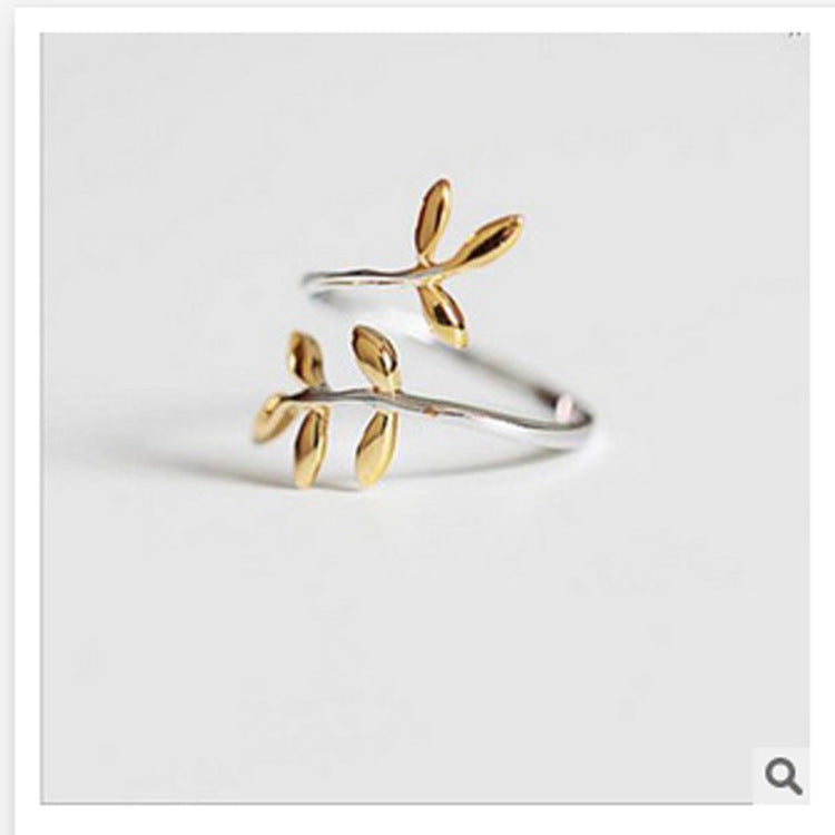 Smal Olive Branch Leaf Ring Simple Ring Ring