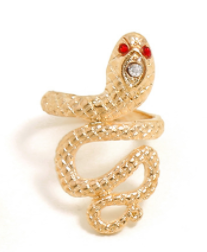 Multi-Piece Ring Ring With Diamonds Exaggerated Emerald Snake-Shaped Joint Ring 7-Piece Set
