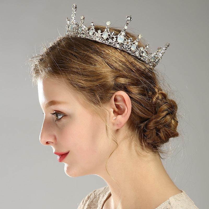 Silver Rhinestone Crown Wedding Accessories Headband