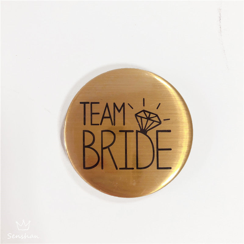 Rose Gold Teambride Badge, Bridal Etiquette Strap, Bachelor Party Bride To Be Strap