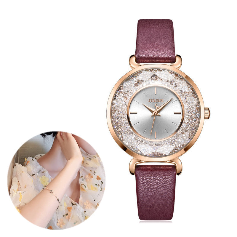 Vintage Forest Leather Ladies Watch