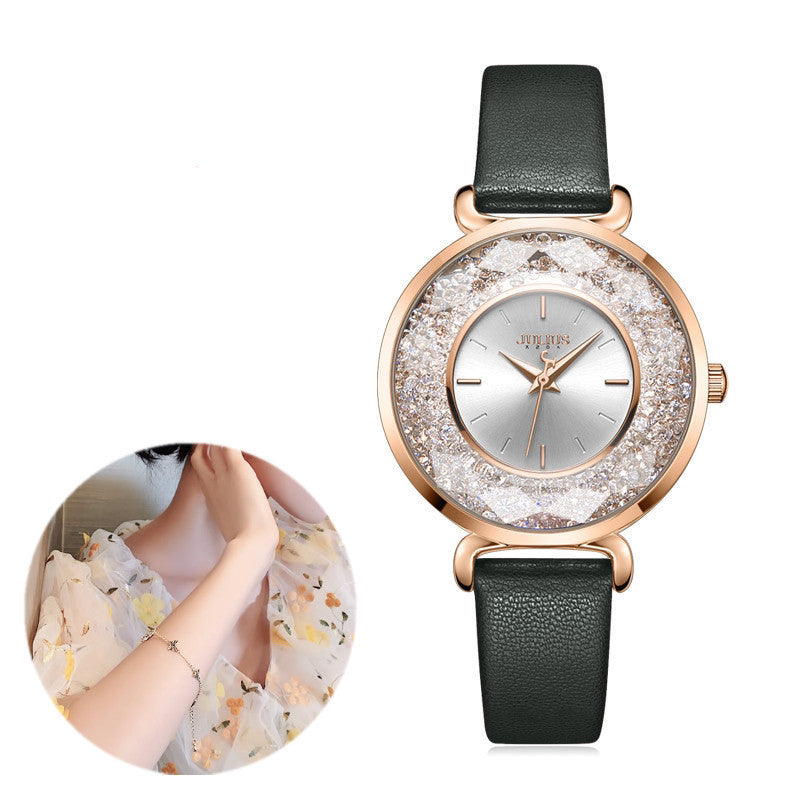 Vintage Forest Leather Ladies Watch