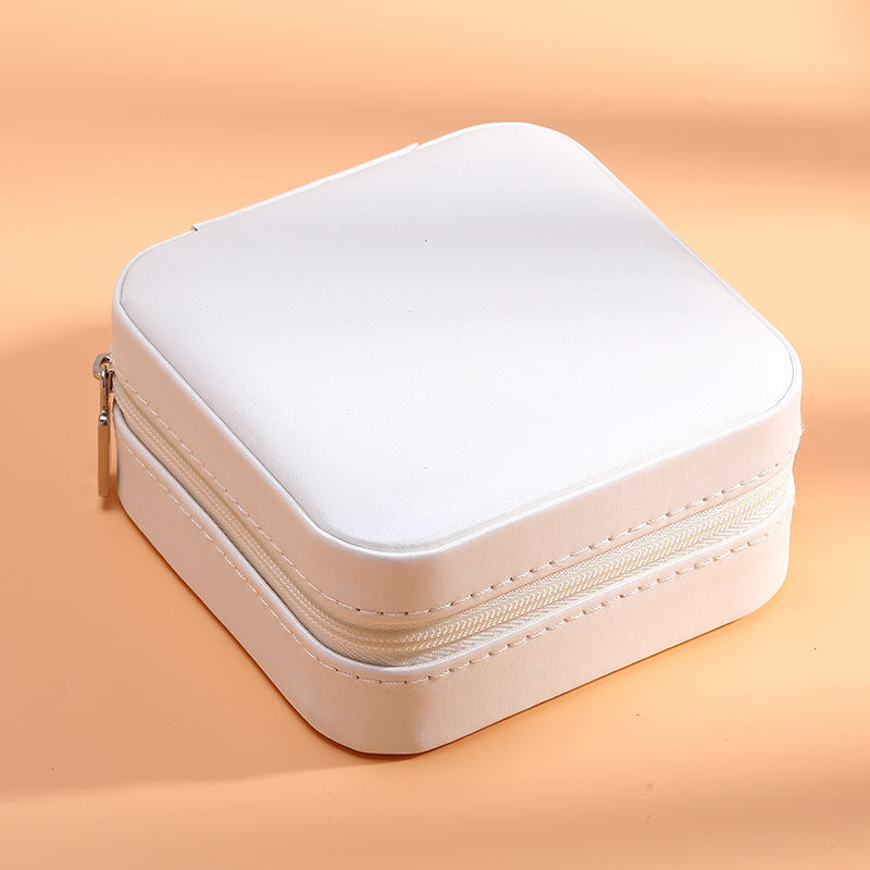 Portable Single-Layer Jewelry Box