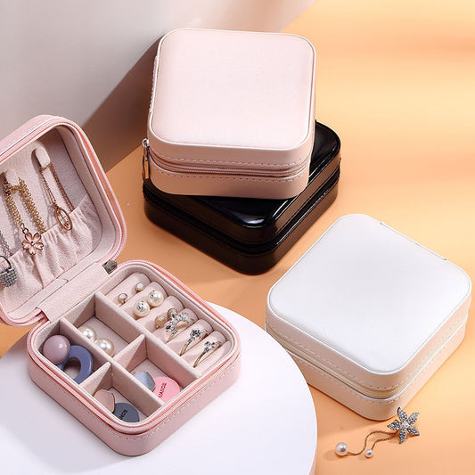 Portable Single-Layer Jewelry Box