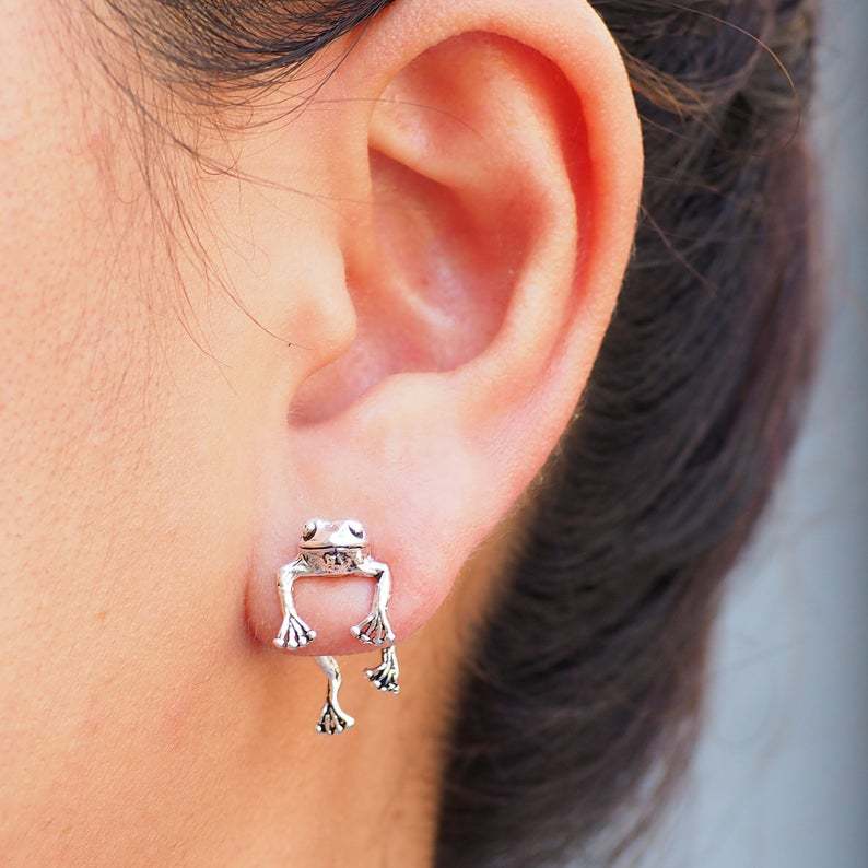 Cute Frog Earrings Funny Animal Earrings For Women Girls Stud Earrings Jewelry Gifts