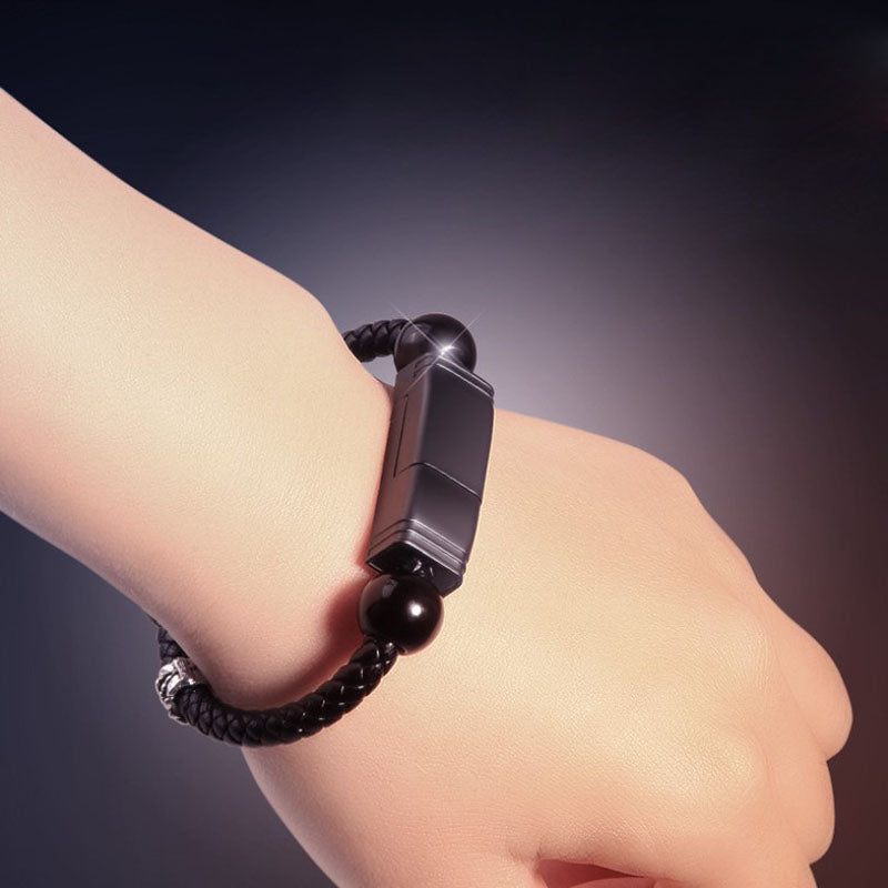 Bracelet Type Data Cable Bracelet Portable Leather Charging Cable