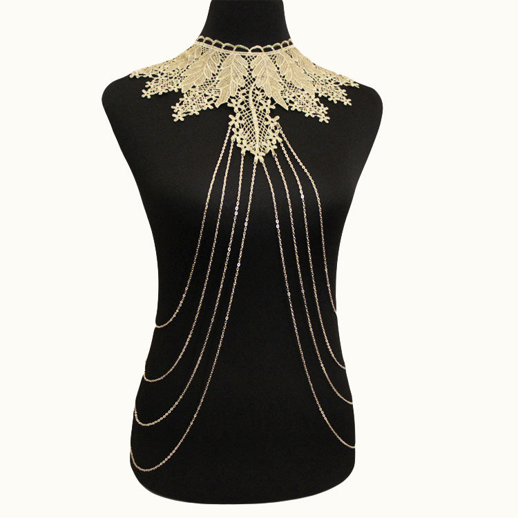 Lace Flower Leaf Body Chain