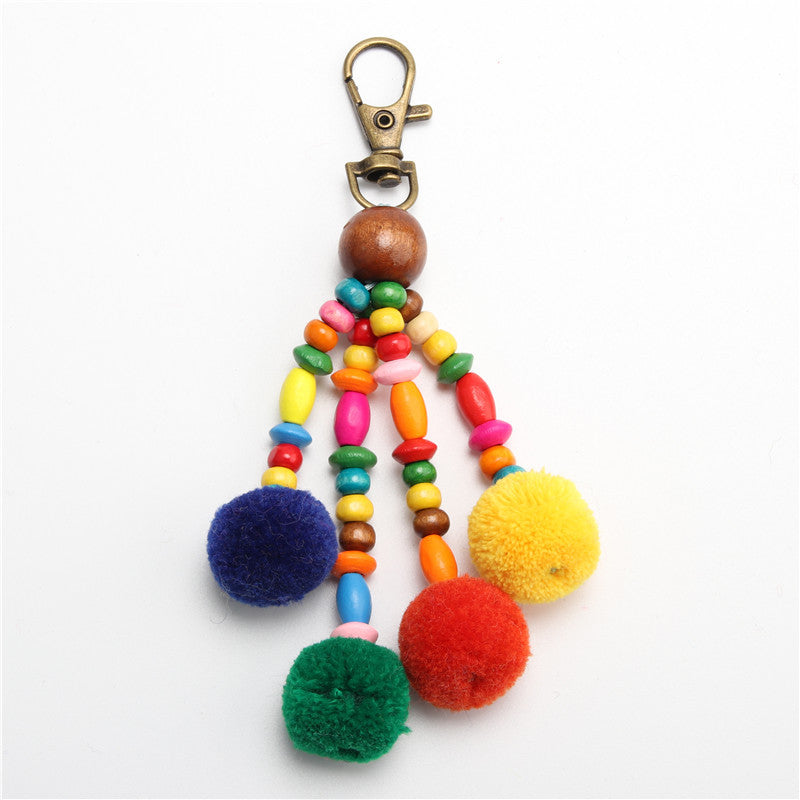 Original Diy Jewelry Accessories Pendant Color Hair Ball Female Bag Pendant Keychain