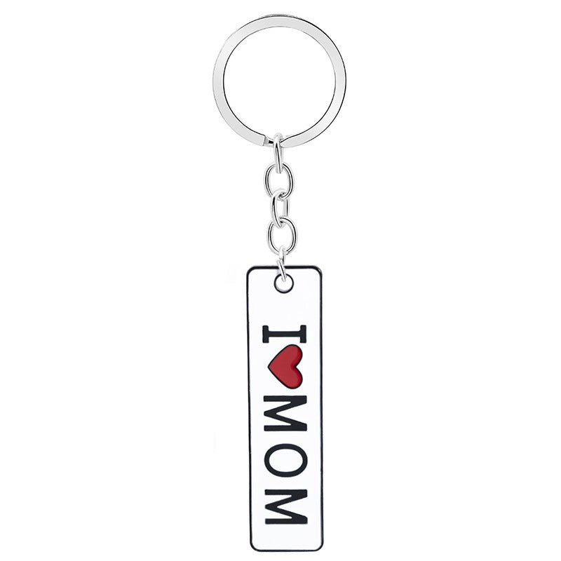 Double-Sided Lettering Dripping Oil I Love Mom Mother's Day Gift