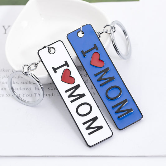 Double-Sided Lettering Dripping Oil I Love Mom Mother's Day Gift