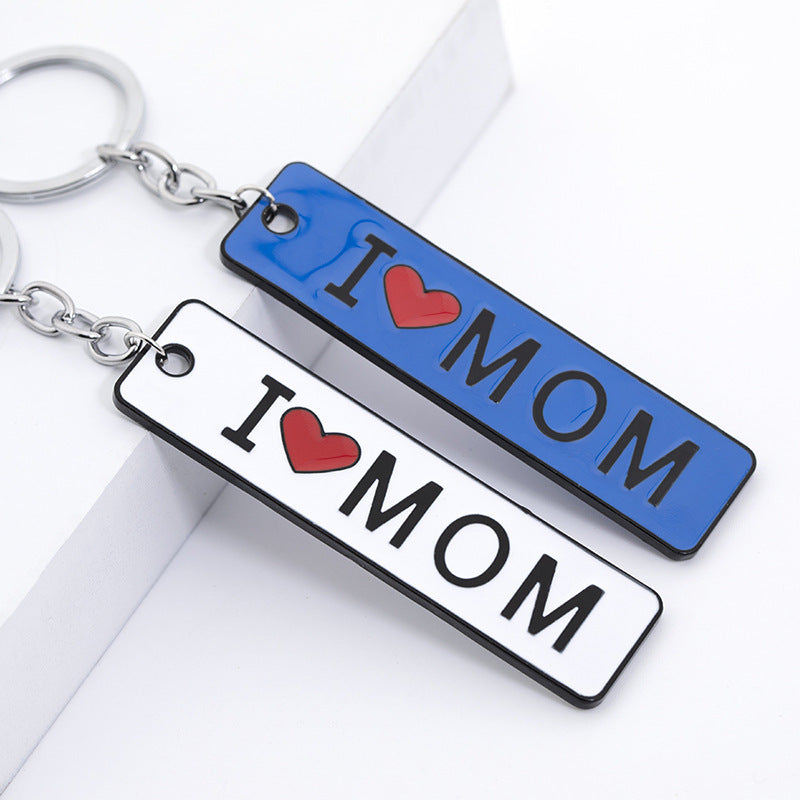 Double-Sided Lettering Dripping Oil I Love Mom Mother's Day Gift