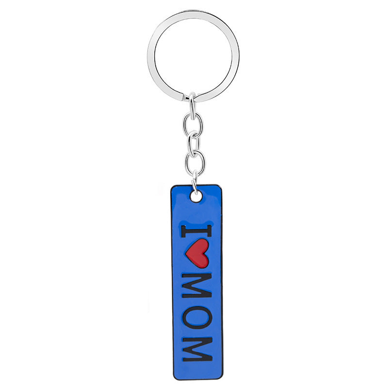 Double-Sided Lettering Dripping Oil I Love Mom Mother's Day Gift