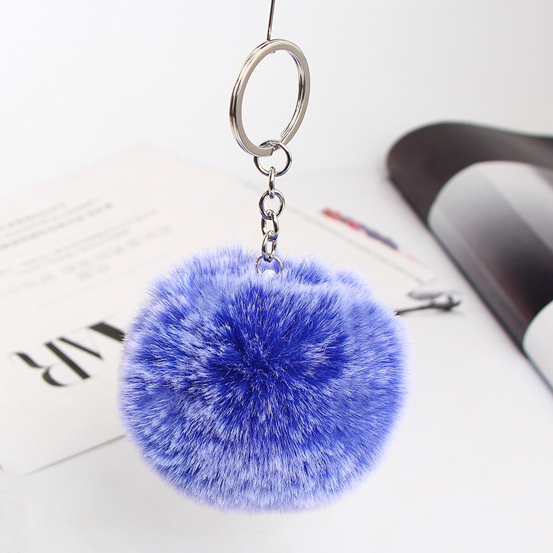 20 Colors Fluffy Fur Pom Pom Keychain Soft Faux Fur-like Ball Car Keyring Key Holder Women Bag Pendant Jewelry