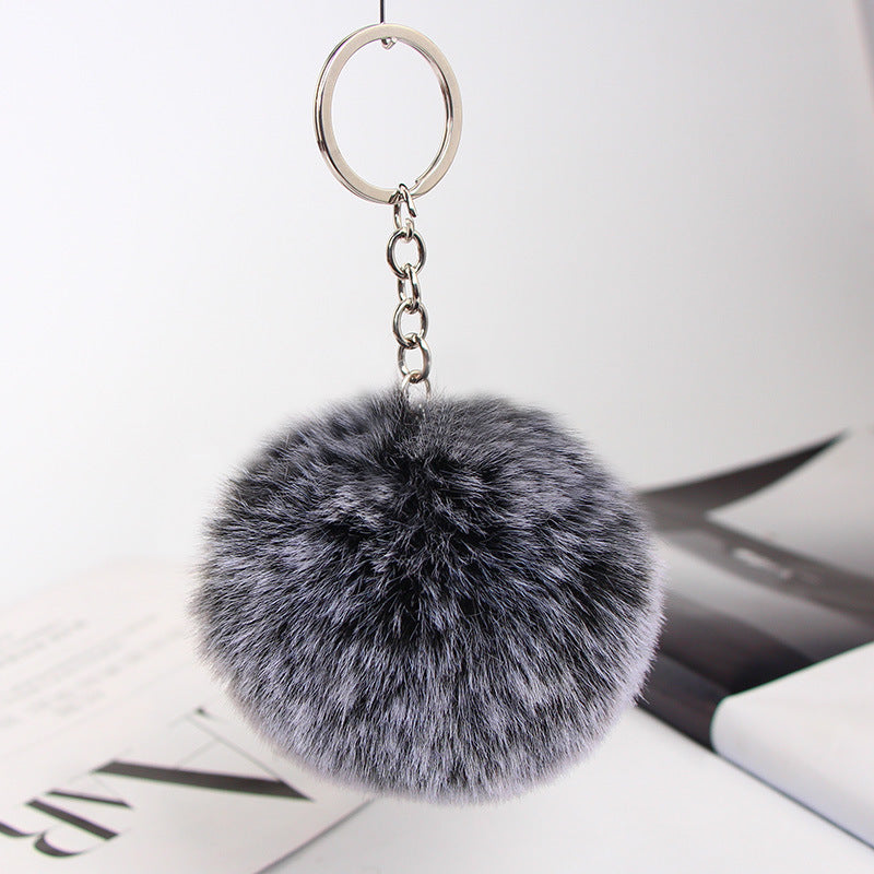 20 Colors Fluffy Fur Pom Pom Keychain Soft Faux Fur-like Ball Car Keyring Key Holder Women Bag Pendant Jewelry