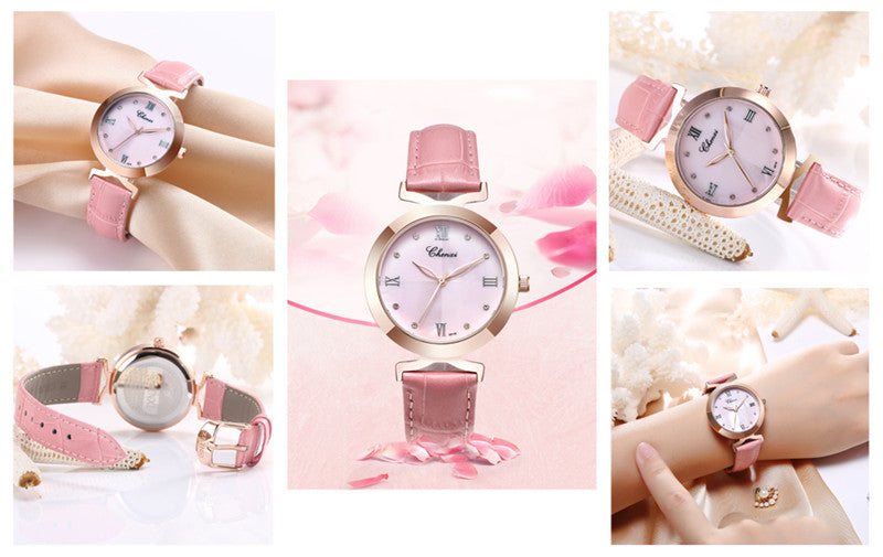 Diamond Ladies Watch Mother-of-pearl Dial Quartz Watch