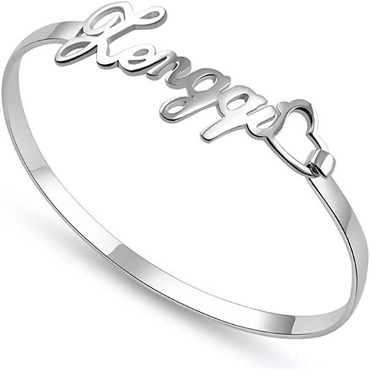 Personalized Heart Charm Bracelet