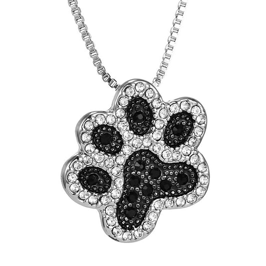 Pendant Necklaces Jewelry Dog Footprint Rinhoo Woman Fashion Crystal Animal for Bijoux