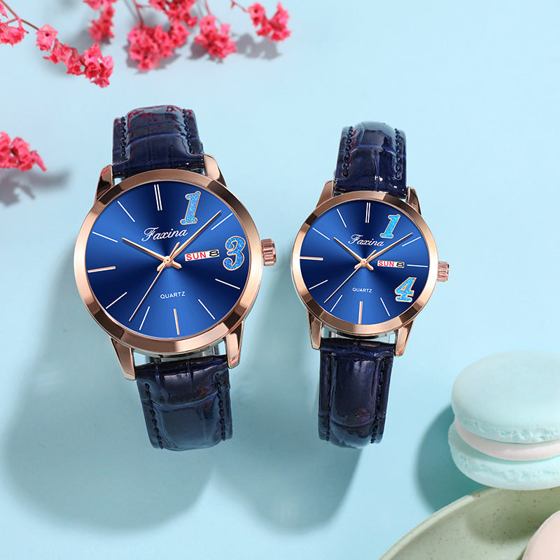 Fasina Couple Models For Life 1314 Simple Female Watch Male Valentine'S Day Gift Watch Set